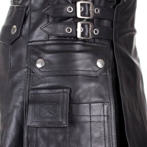 Leather Kilt Black - Image 2