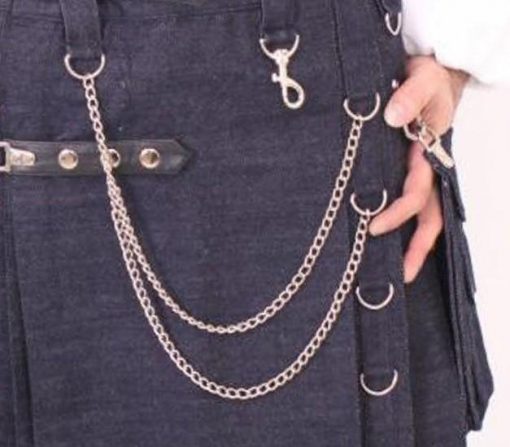 Denim Blue Gothic Kilt - Image 2