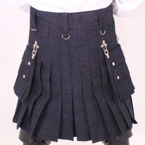 Denim Blue Gothic Kilt - Image 3