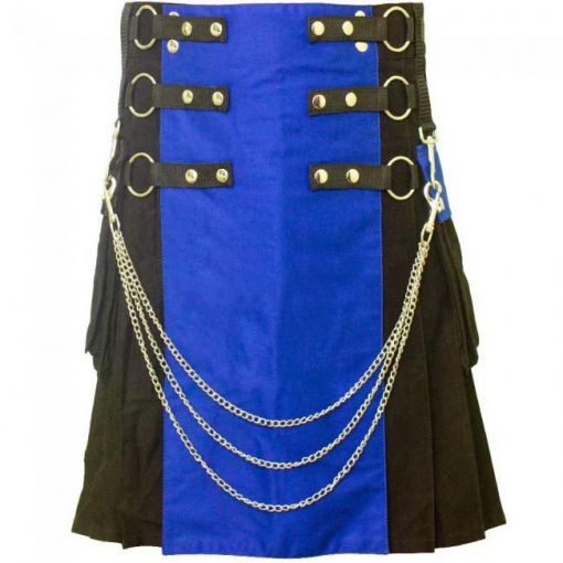 Blue Black Utility Kilt - Image 2