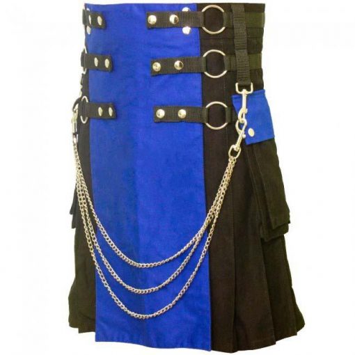 Blue Black Utility Kilt - Image 3