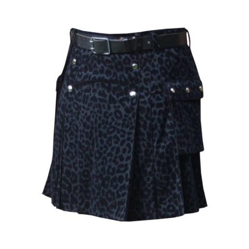 Black Leopard Utility Kilt