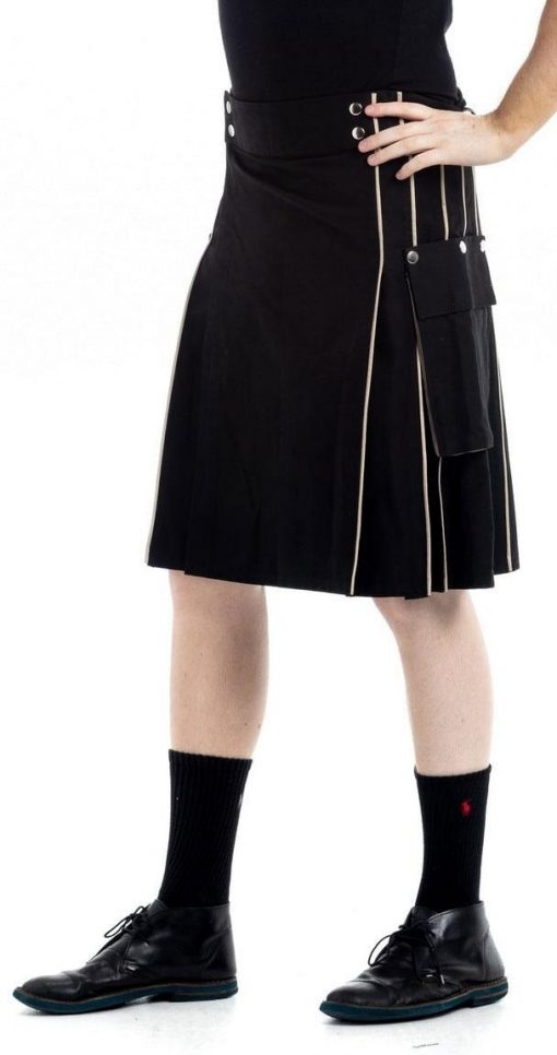 Black Scottish Highland Utility Kilt - Image 4