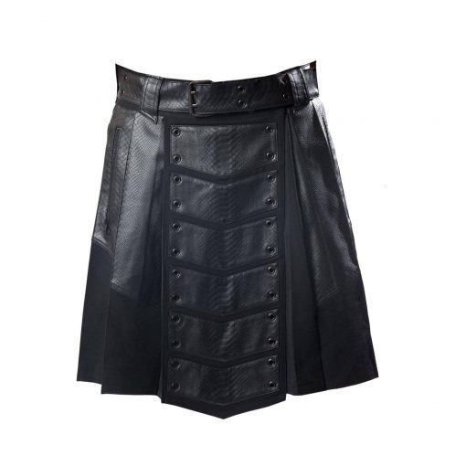 Leather Patch Gothic Utility Kilt