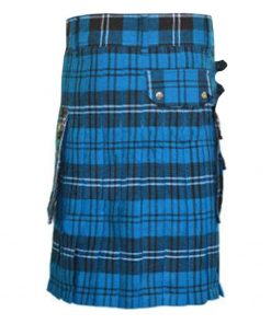 Ramsay Blue Tartan Utility Kilt Back