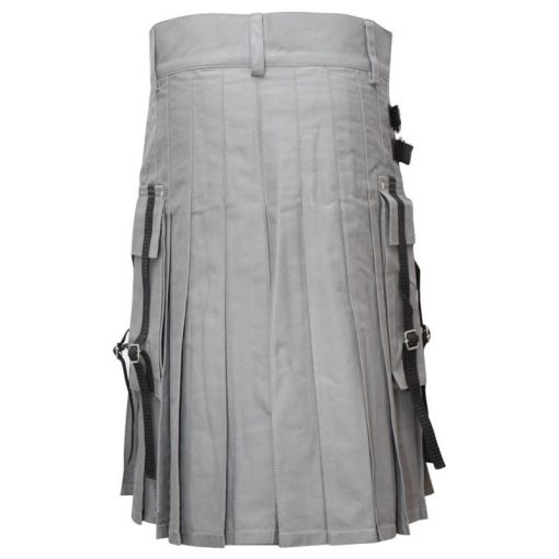 Men grey Utility Kilt 4