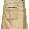 Heavy Duty Cargo Khaki Men Utility Kilt