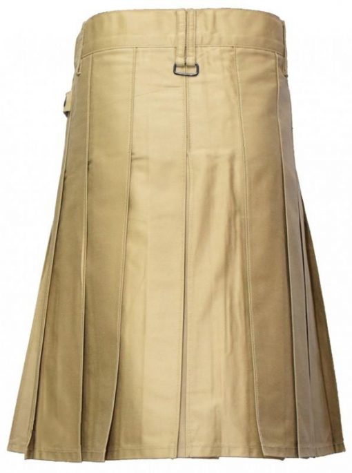 Heavy Duty Cargo Khaki Men Utility Kilt22
