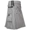 Men Grey Utility Fashion Kilt1
