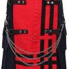 Red Deluxe Utility Fashion Kilt