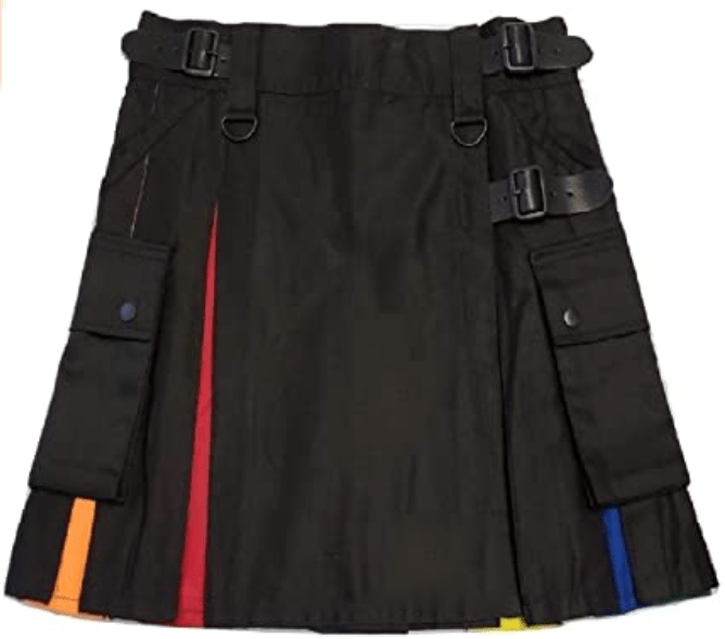 Women Black Rainbow kilt