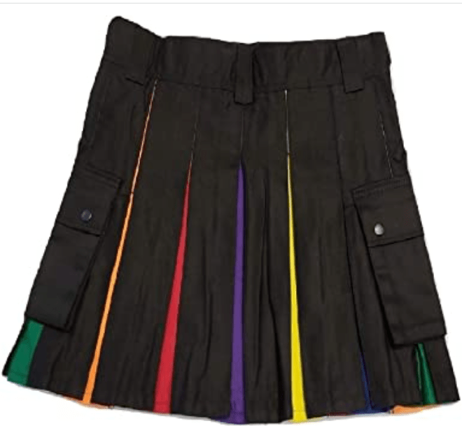 Women Black Rainbow kilt