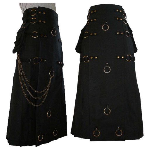 Gothic Long Steampunk Kilt