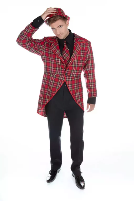 Men Tartan Tailcoat