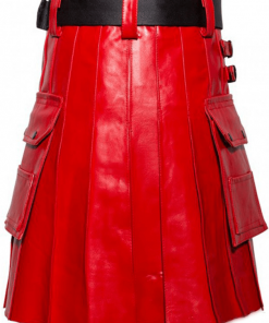 Red Leather Pride Kilt