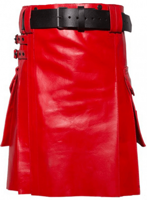 Red Leather Pride Kilt