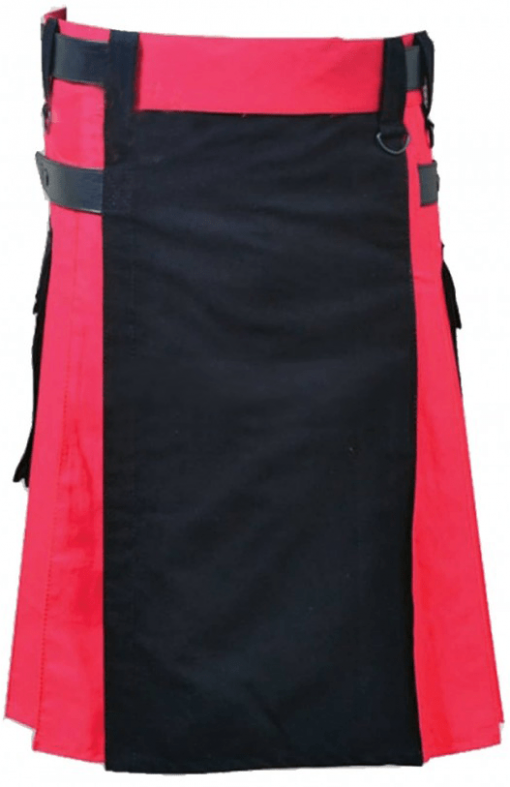 Utility Black Red Kilt