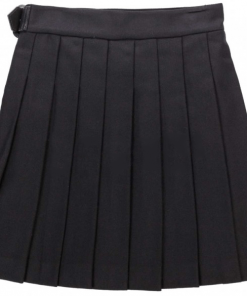 Women Black Tartan Hybrid Skirt