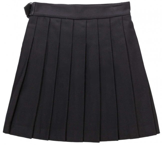 Women Black Tartan Hybrid Skirt