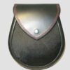 Black Hair Leather Sporran