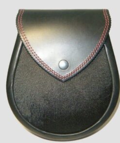 Black Hair Leather Sporran