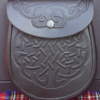 Black Leather Embossed Sporran