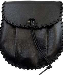 Black Leather Modern Sporran