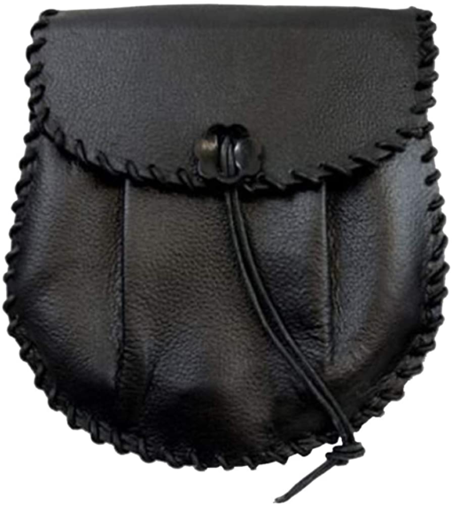 Black Leather Modern Sporran