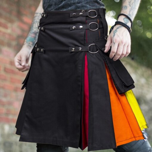 Black Rainbow Utility Hybrid Kilt