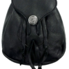 Black Rob Roy Leather Sporran