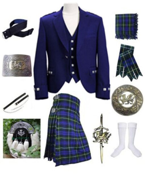 Blue Argyll Kilt Jacket Outfit