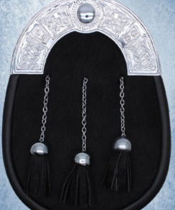 Calfskin Black Fur Sporran