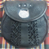 Fancy Black Leather Sporran
