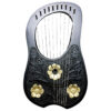 Lyre Harp Rosewood 10 Metal Strings Golden