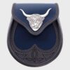 Navy Matt Leather Sporran