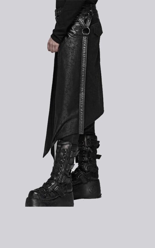 Punk Rave Assassin Leather Kilt - Image 3