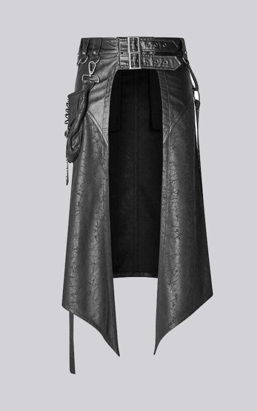Punk Rave Assassin Leather Kilt