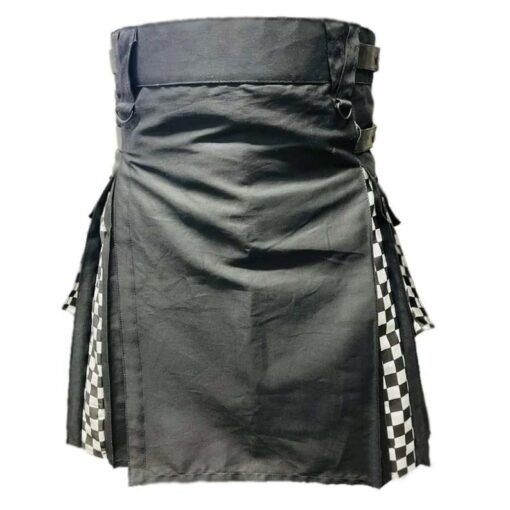 Black Hybrid Cotton Utility Kilt - Image 2