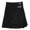 Ladies Knee Length Black Kilt Skirt
