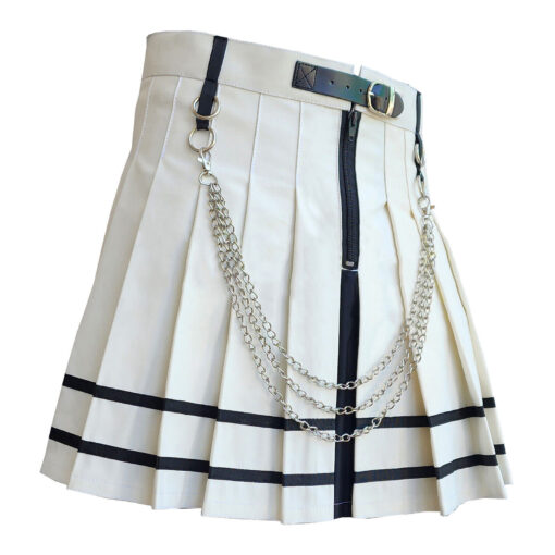 Women White Pleated Kilt - Image 2