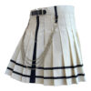 Women White Pleated Kilt