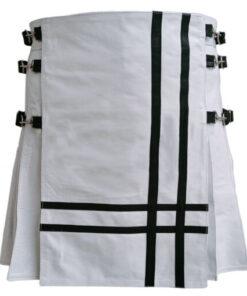 White Straps Utility Kilt