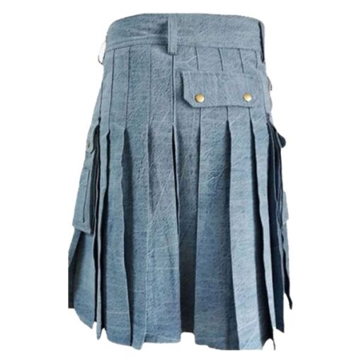 Light Blue Denim Kilt