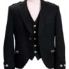 Black Argyle Tweed Kilt Jacket