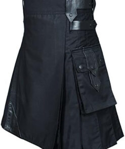 Modern Utility Black Kilt
