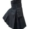 New Modern Black Utility Kilt