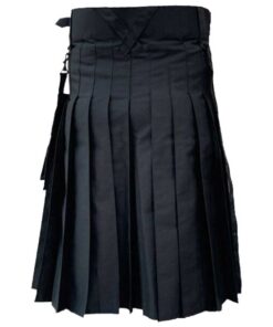 New Modern Black Utility Kilt