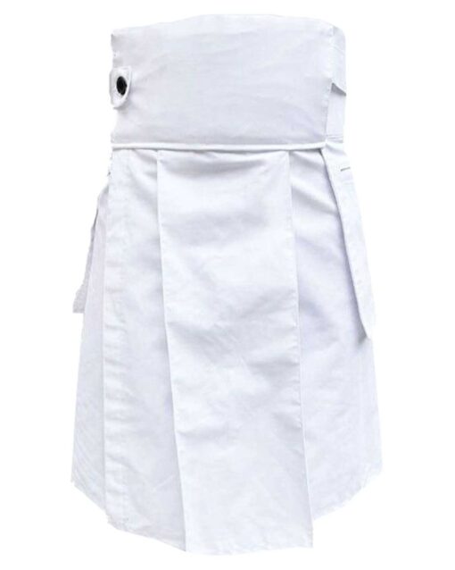 White Modern Utility Kilt