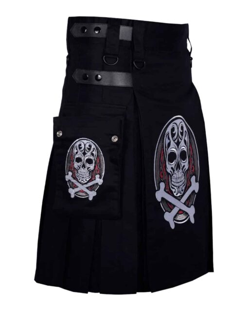 Punk Rock Skull Kilt