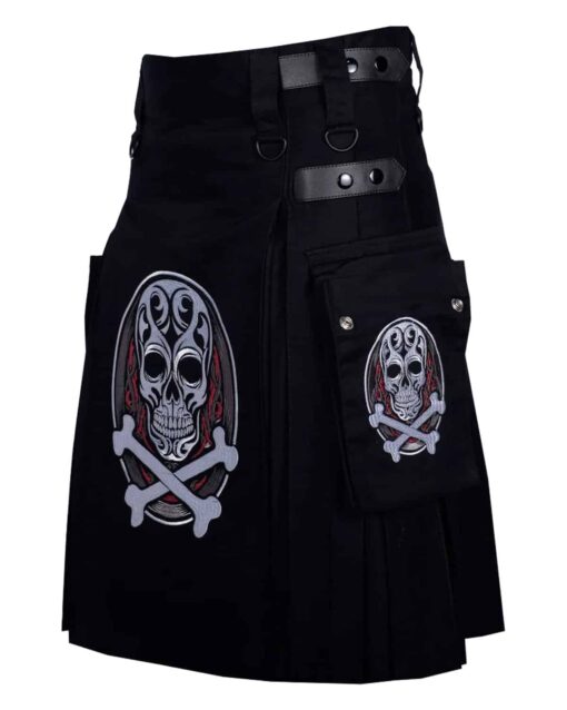 Punk Rock Skull Kilt